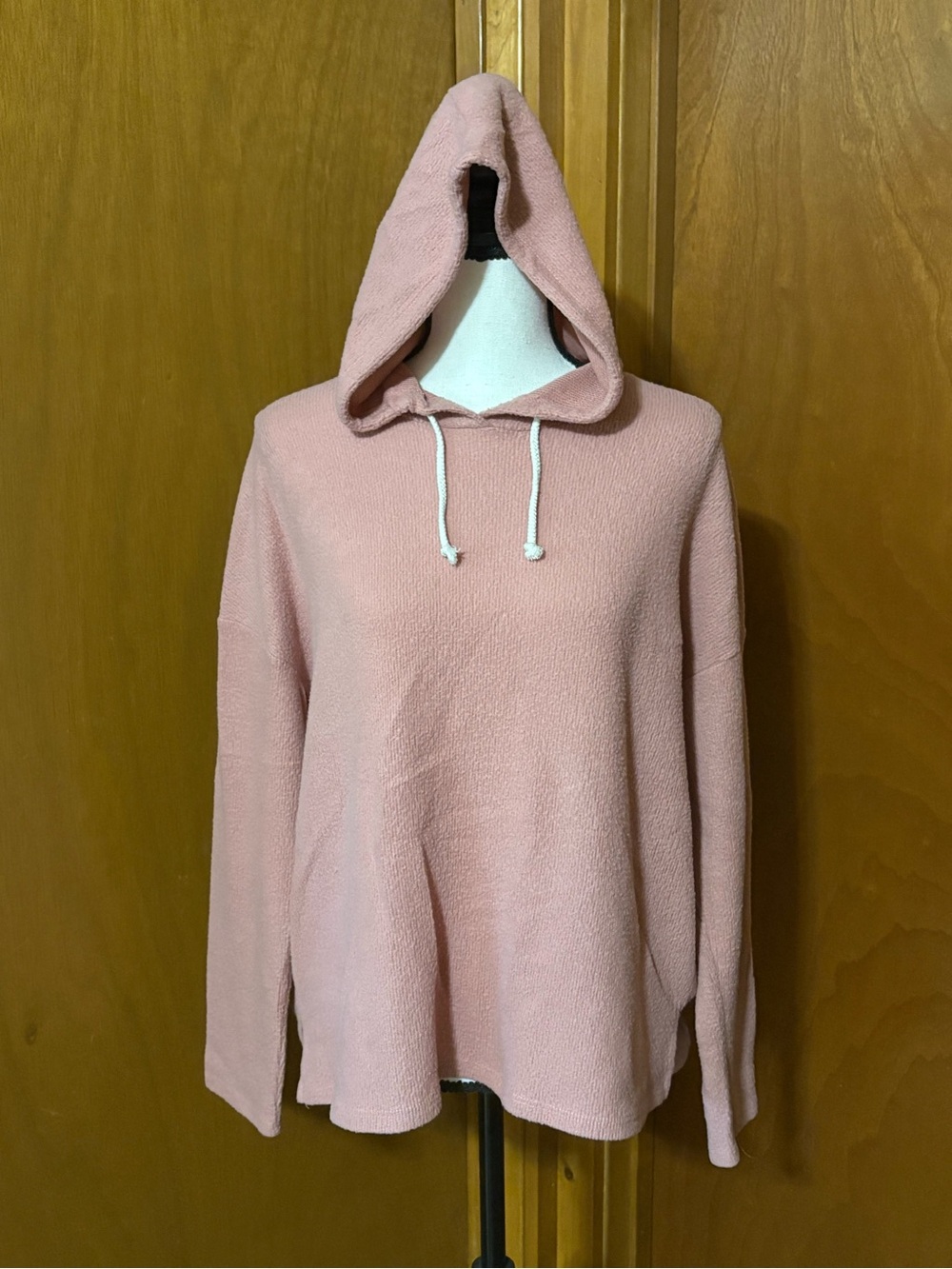 gyft Cozy Pink Hooded Pullover Sweater